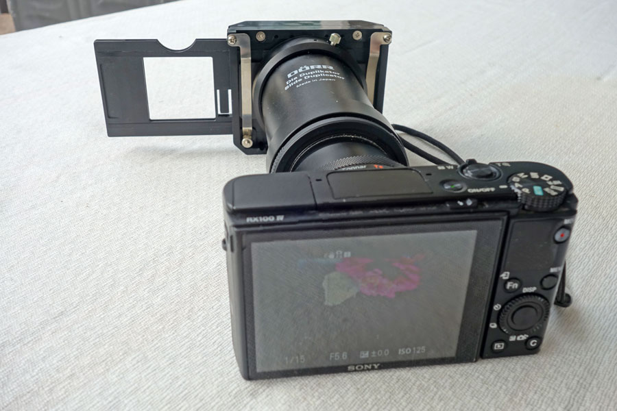 Sony RX100 M4: Slide Copier with Dörr Slide Duplicator